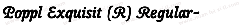 Poppl Exquisit (R) Regular字体转换